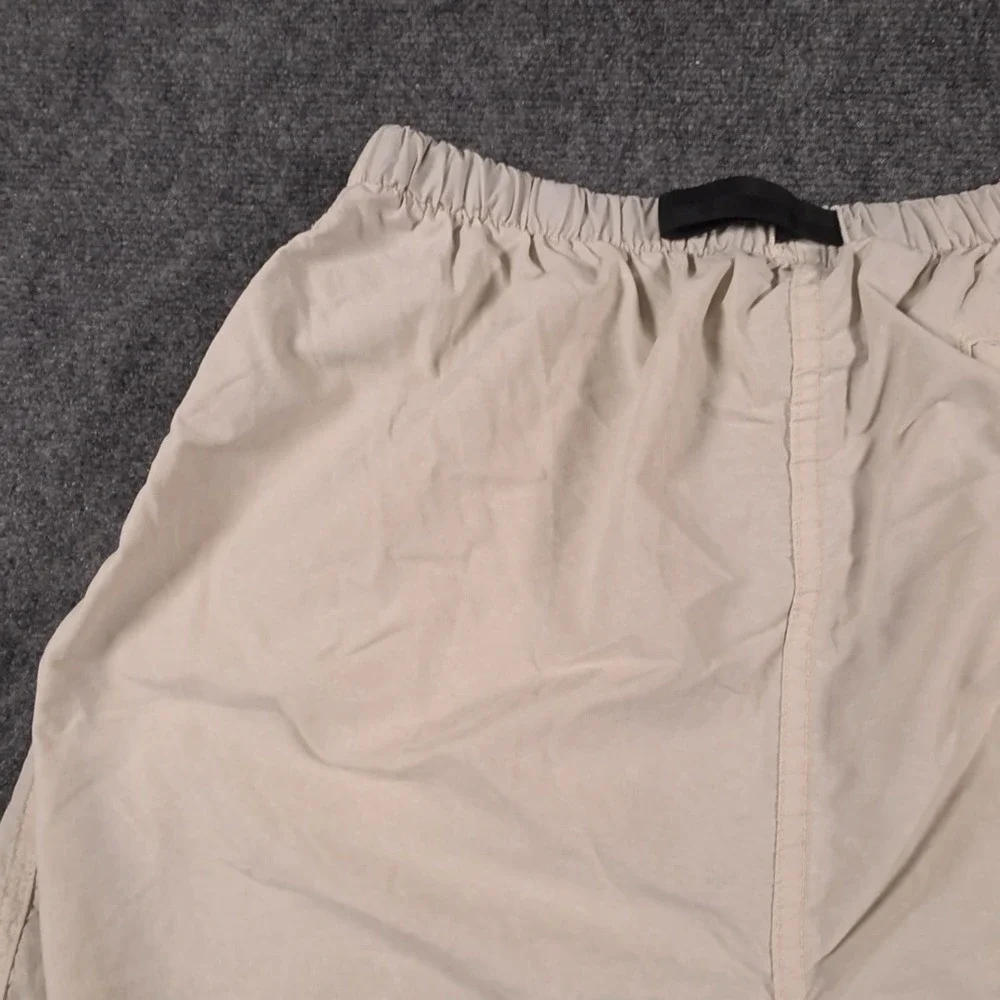 Gramicci Pants Mens M (28x33) Beige Belted Elastic Climbing Nylon USA Made READ